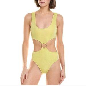 NWT Montce Sparkle Ky One Piece Swimsuit XS Limon Cutout